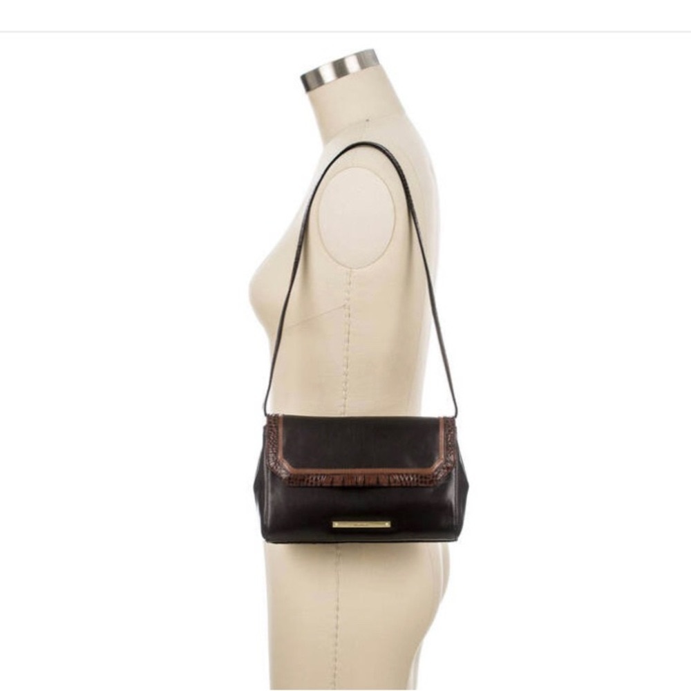 Dark Brown Leather Shoulder Bag